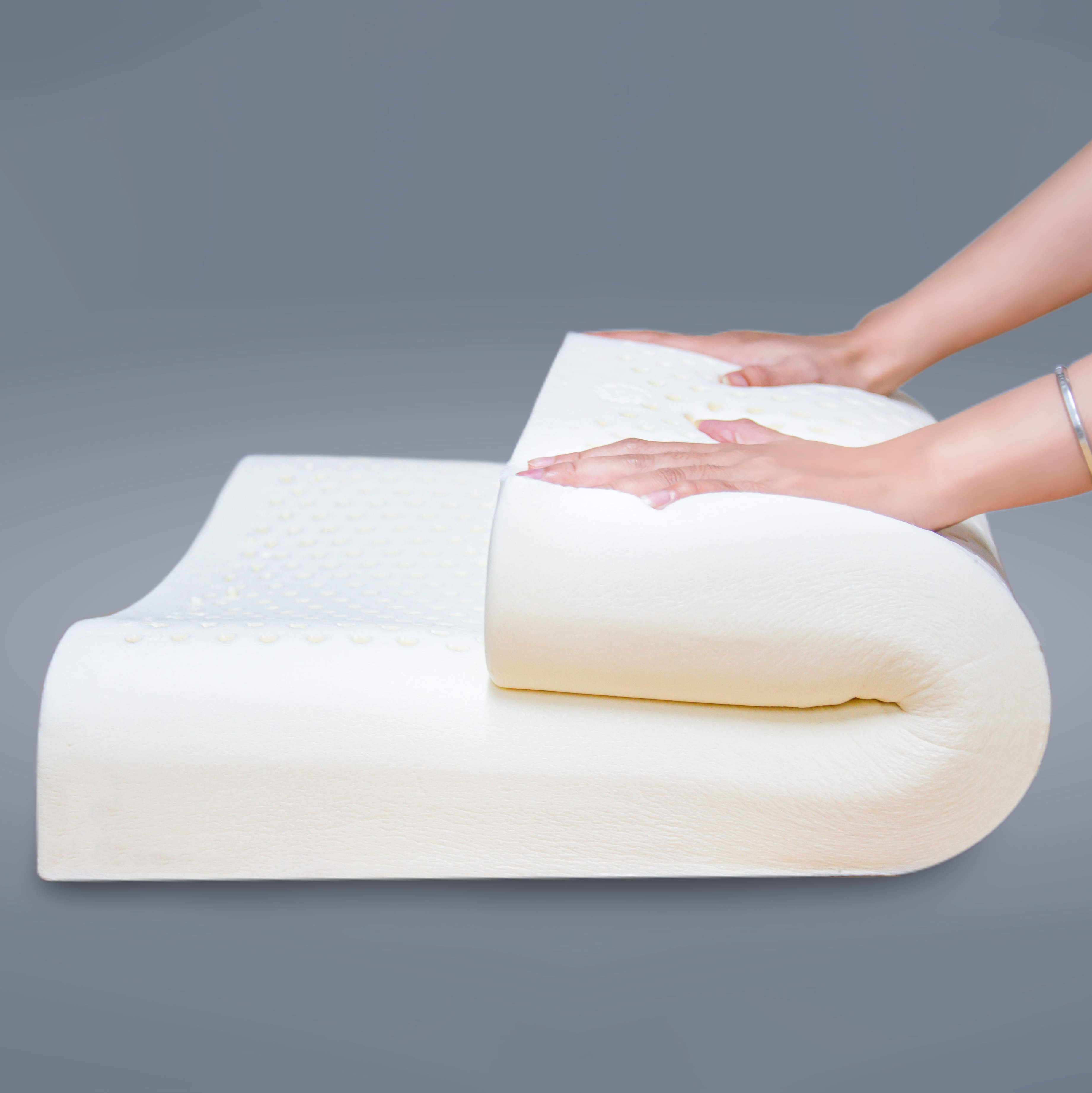 Gối Cao Su Thiên Nhiên Gợn Sóng